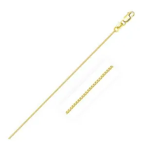 14k Yellow Gold Classic Box Chain 0.6mm, size 16''