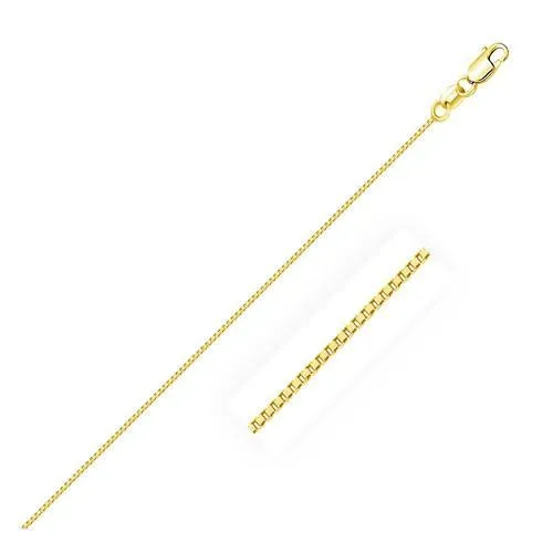 14k Yellow Gold Classic Box Chain 0.7mm, size 18''