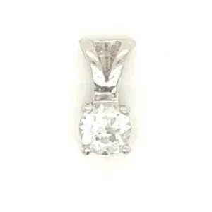 925 Silver Pendant with CZ Stone Preowned