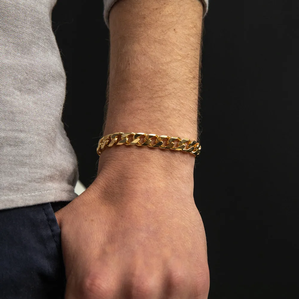 9ct Yellow Gold Curb 23cm Bracelet