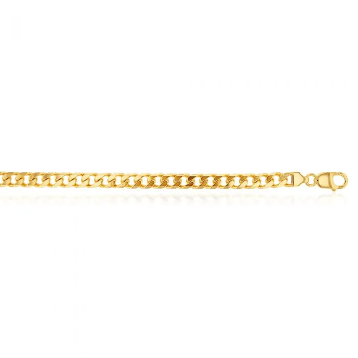 9ct Yellow Gold Curb 23cm Bracelet