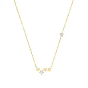 9ct Yellow Gold Multi Star Necklet NK380