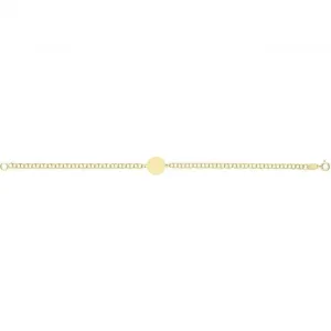 9ct Yellow Gold Round ID Bracelet BR671