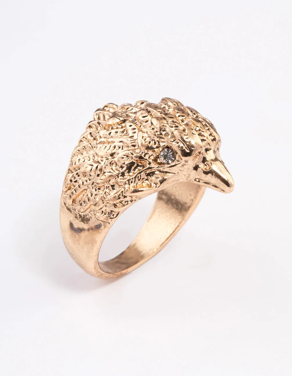 Antique Gold Majestic Eagle Ring