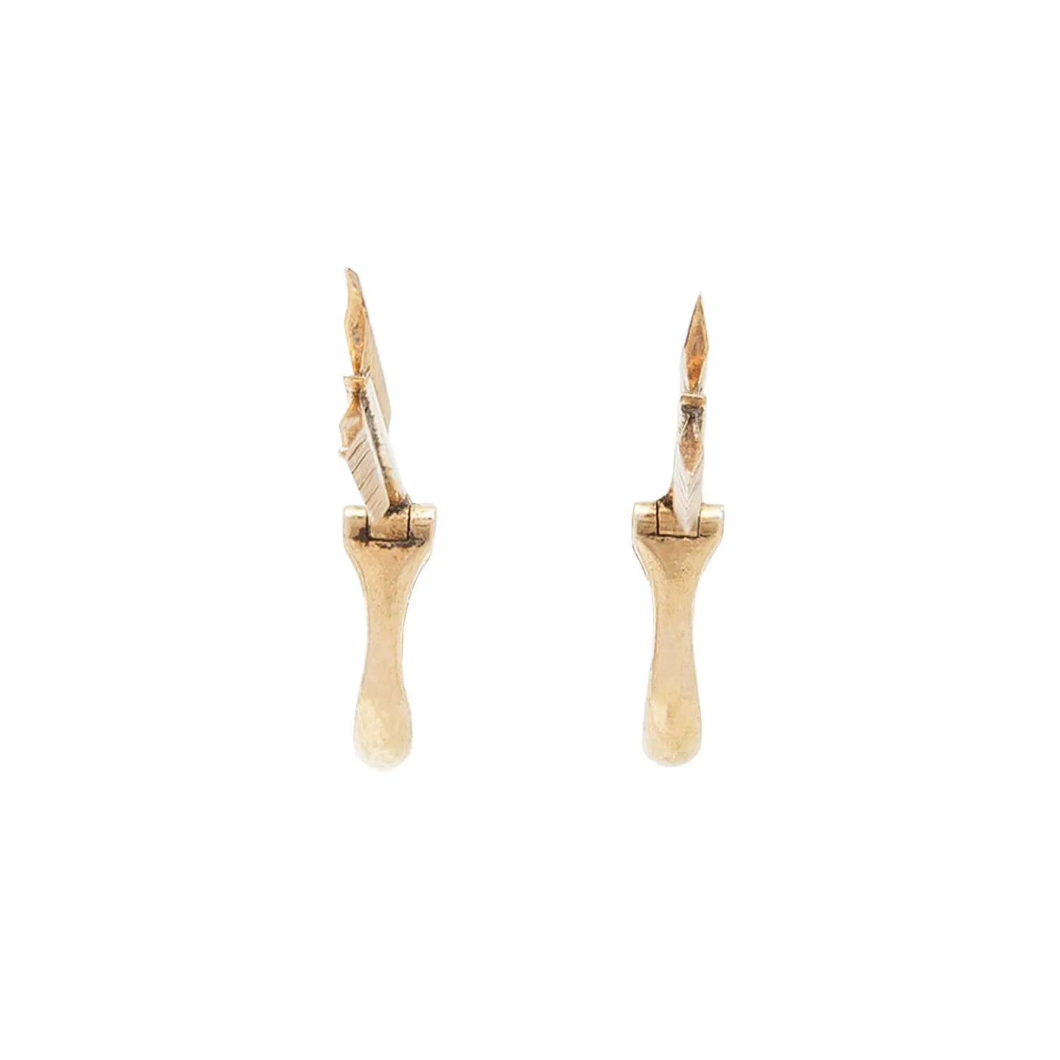 Art Deco 14k Shooting Arrow Earrings