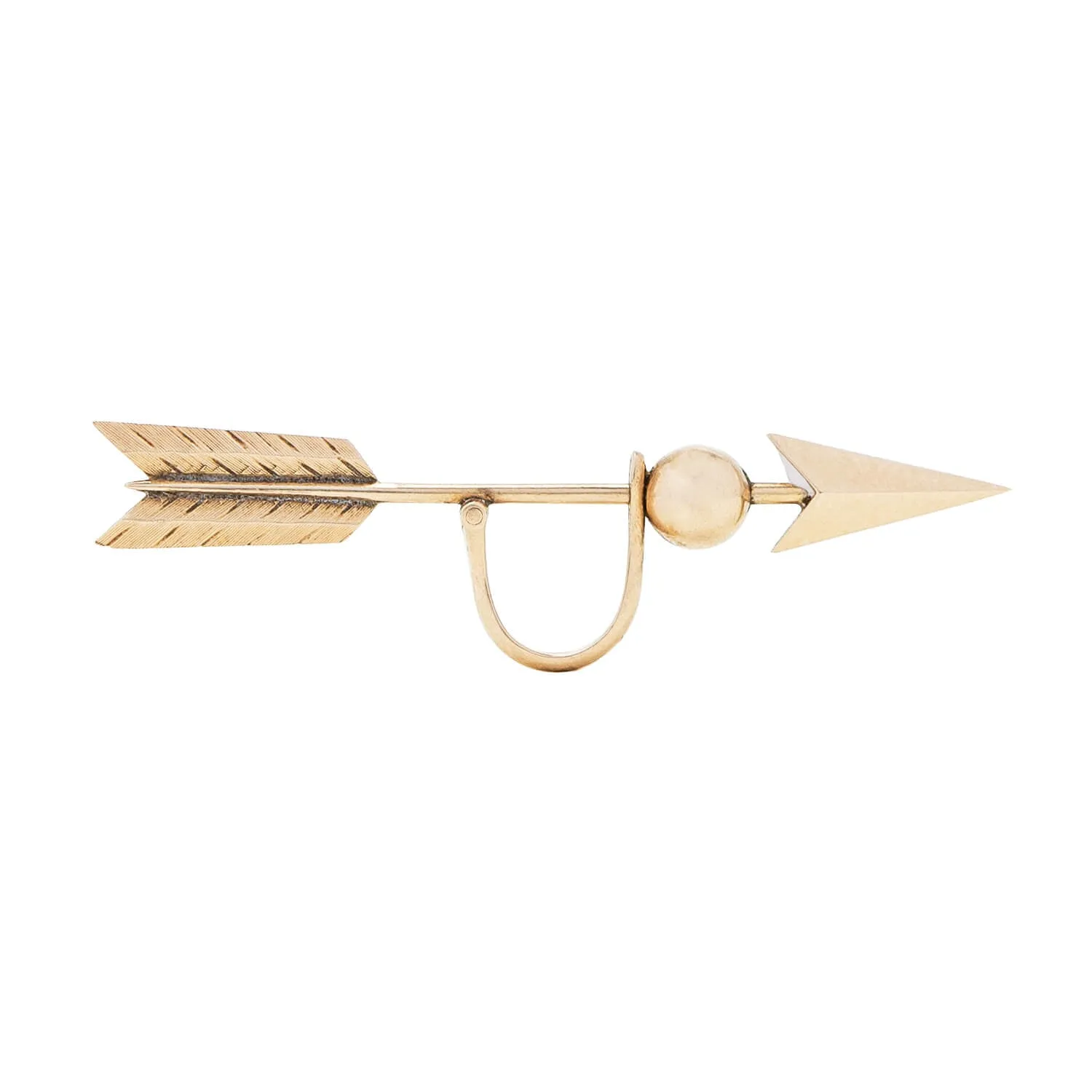 Art Deco 14k Shooting Arrow Earrings