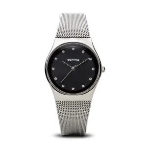 Bering Classic Polished Silver Milanese Mesh Watch