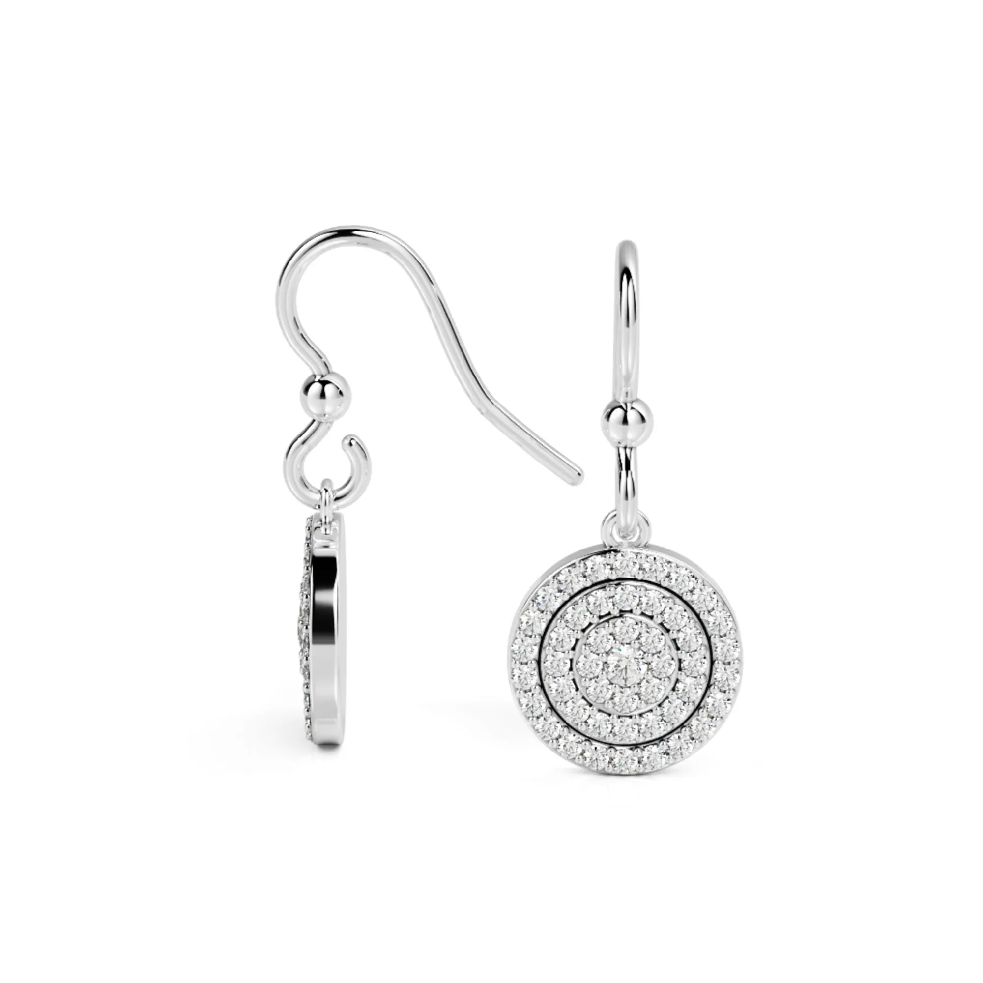 Bring To Light Earwire Earrings 1 Natural Diamonds in White Gold