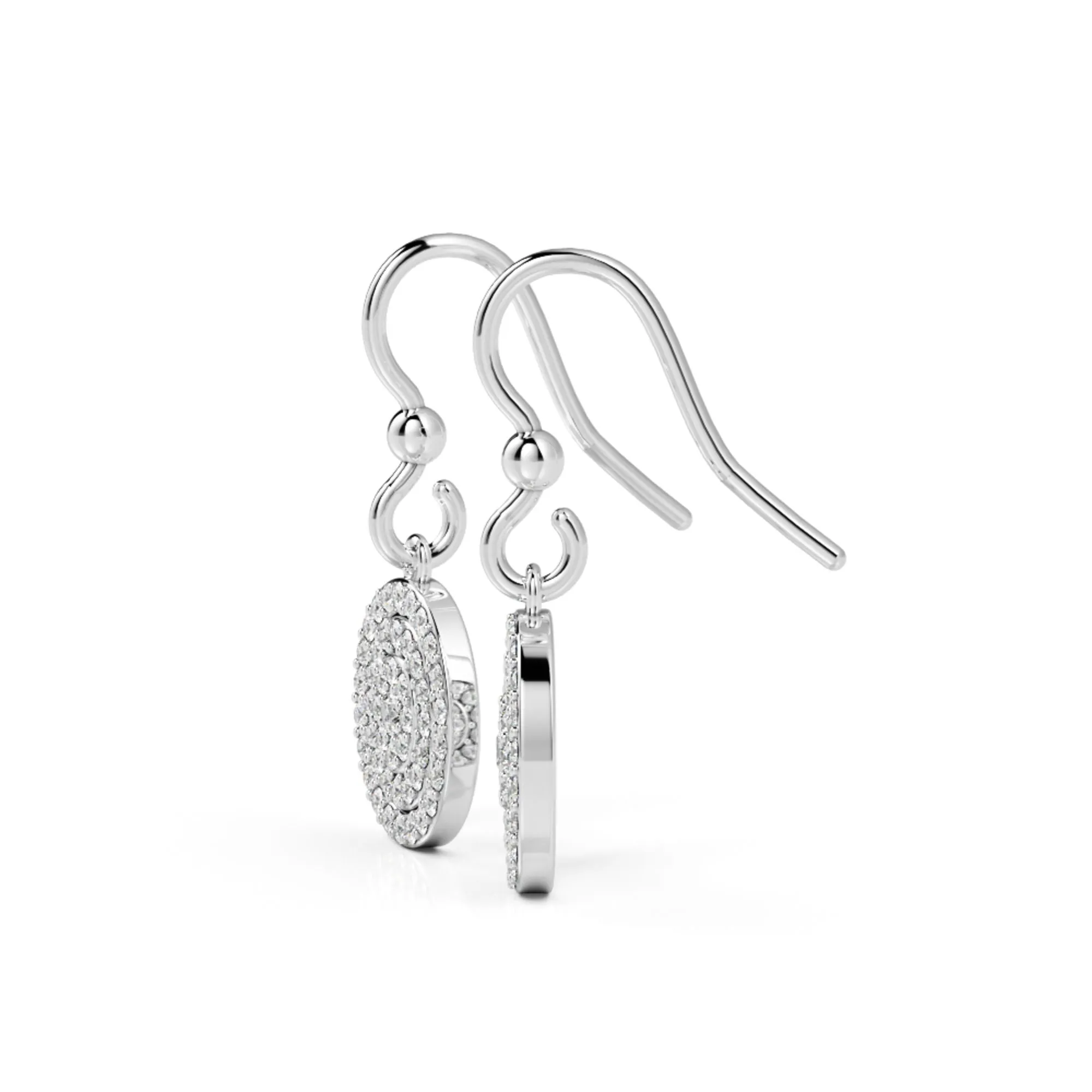 Bring To Light Earwire Earrings 1 Natural Diamonds in White Gold