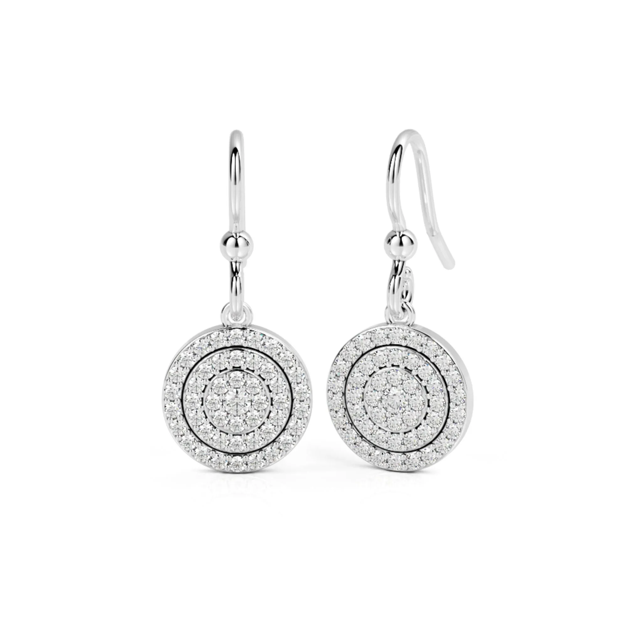 Bring To Light Earwire Earrings 1 Natural Diamonds in White Gold