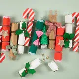 Christmas Gingham Bow Reindeer Crackers, Set of 6 Meri Meri Reindeer Crackers, Fun Christmas Party Favors and Stocking Stuffers!