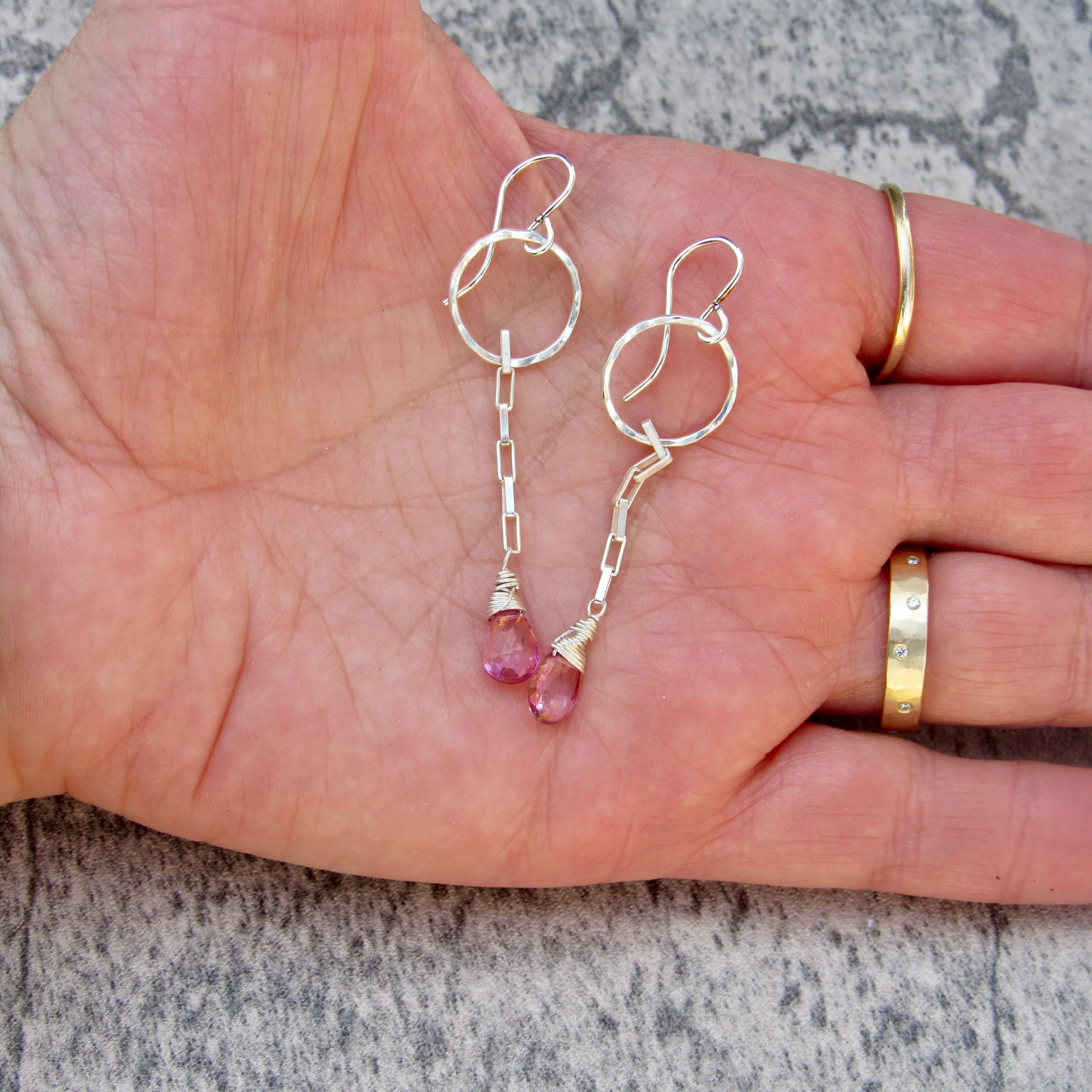 Circle Chain Earrings