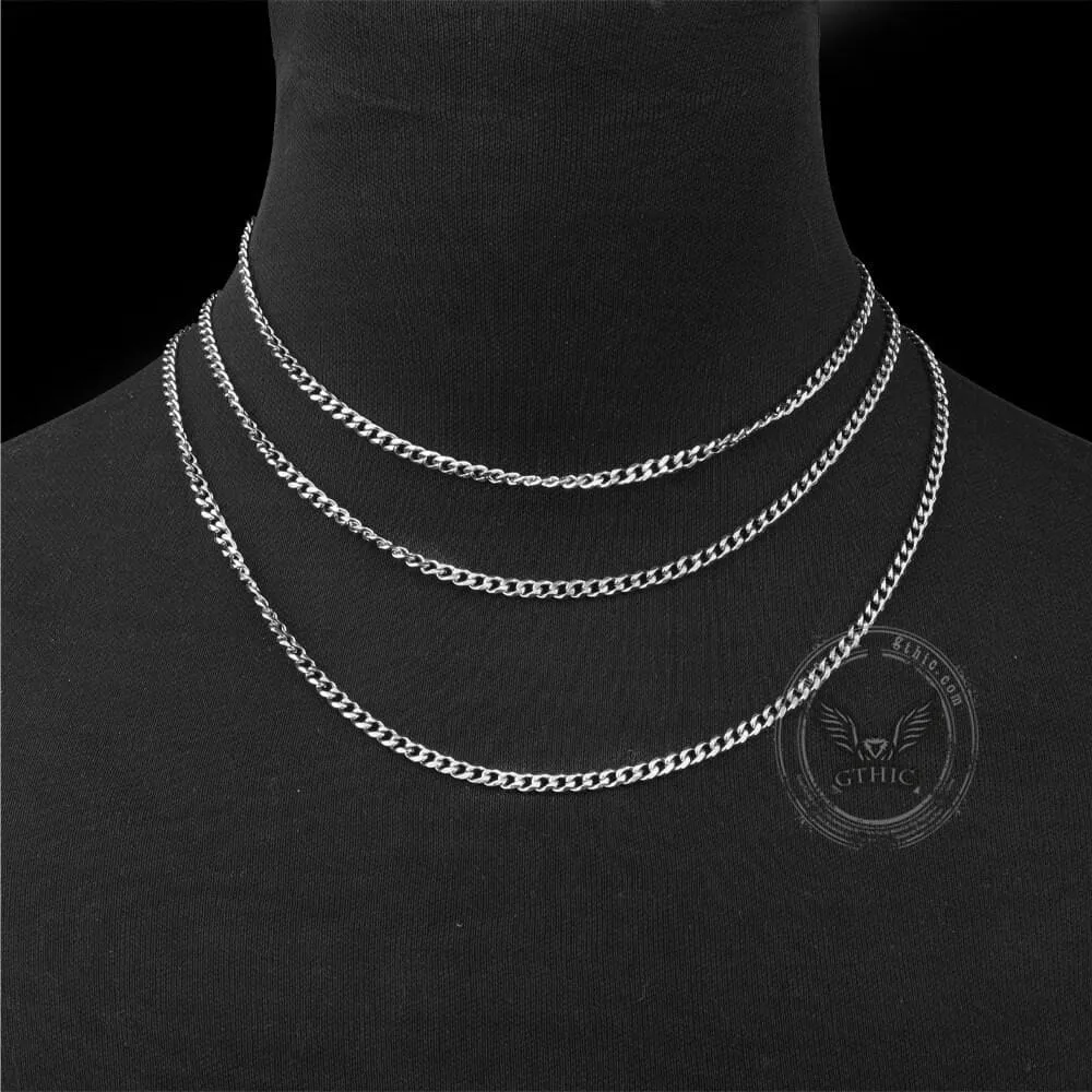 Classic Cuban Link Stainless Steel Chain Necklace