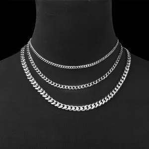 Classic Cuban Link Stainless Steel Chain Necklace