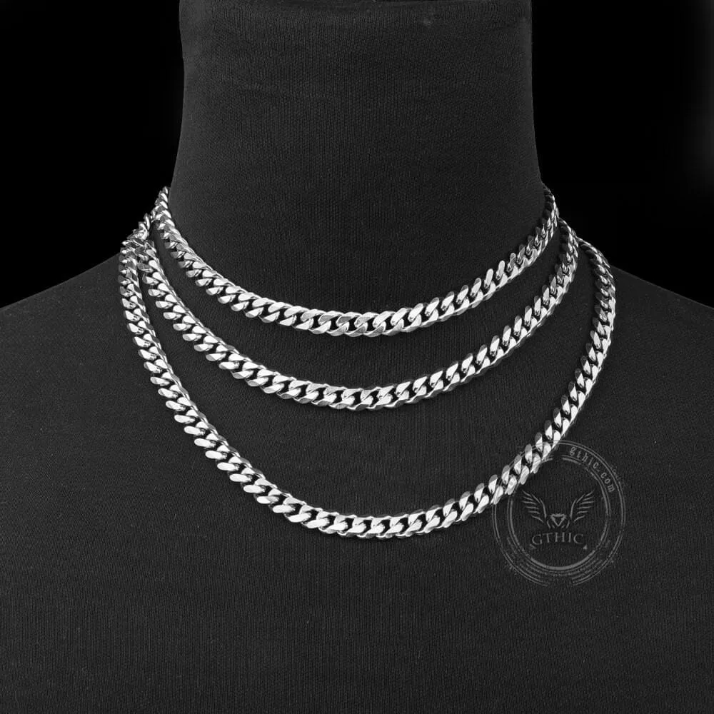 Classic Cuban Link Stainless Steel Chain Necklace