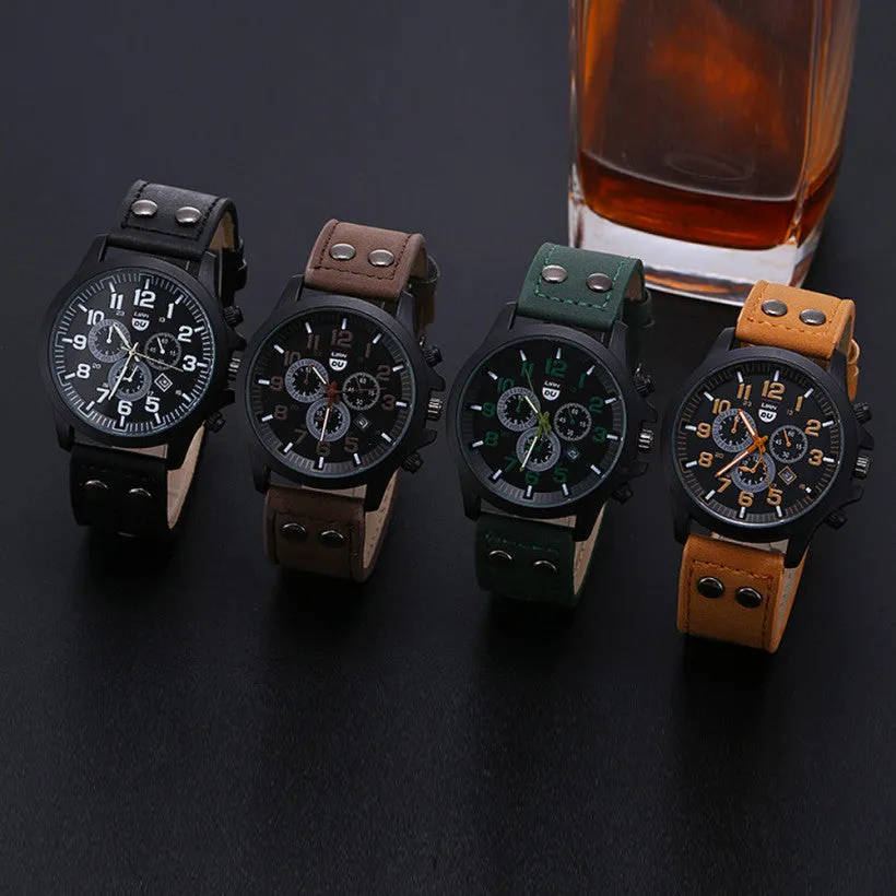 Creative Vintage Classic Watches Men Daily Life Waterproof Strap Sport Army Quartz-watch Casual Charm Watch