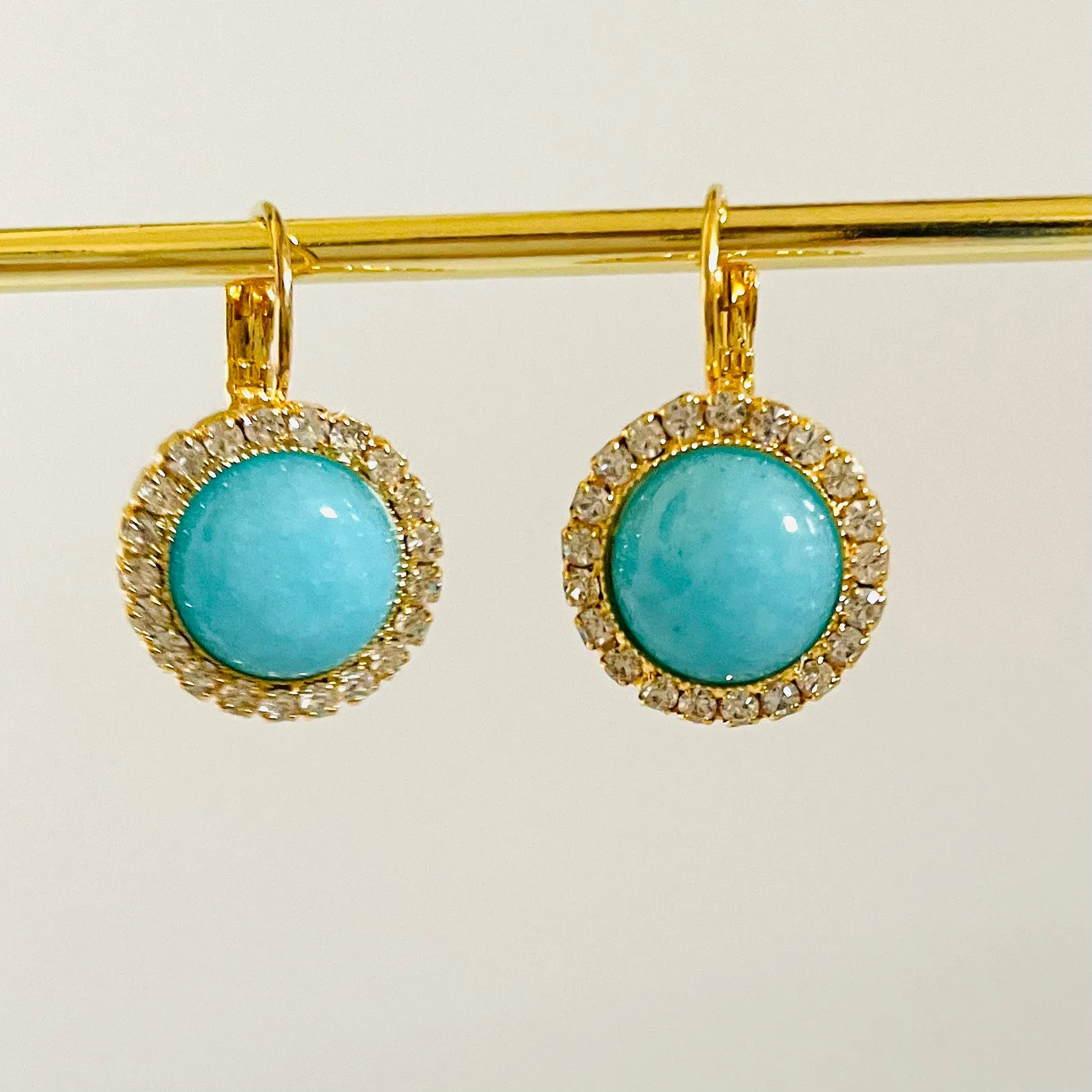 Crystal & Turquoise Earrings