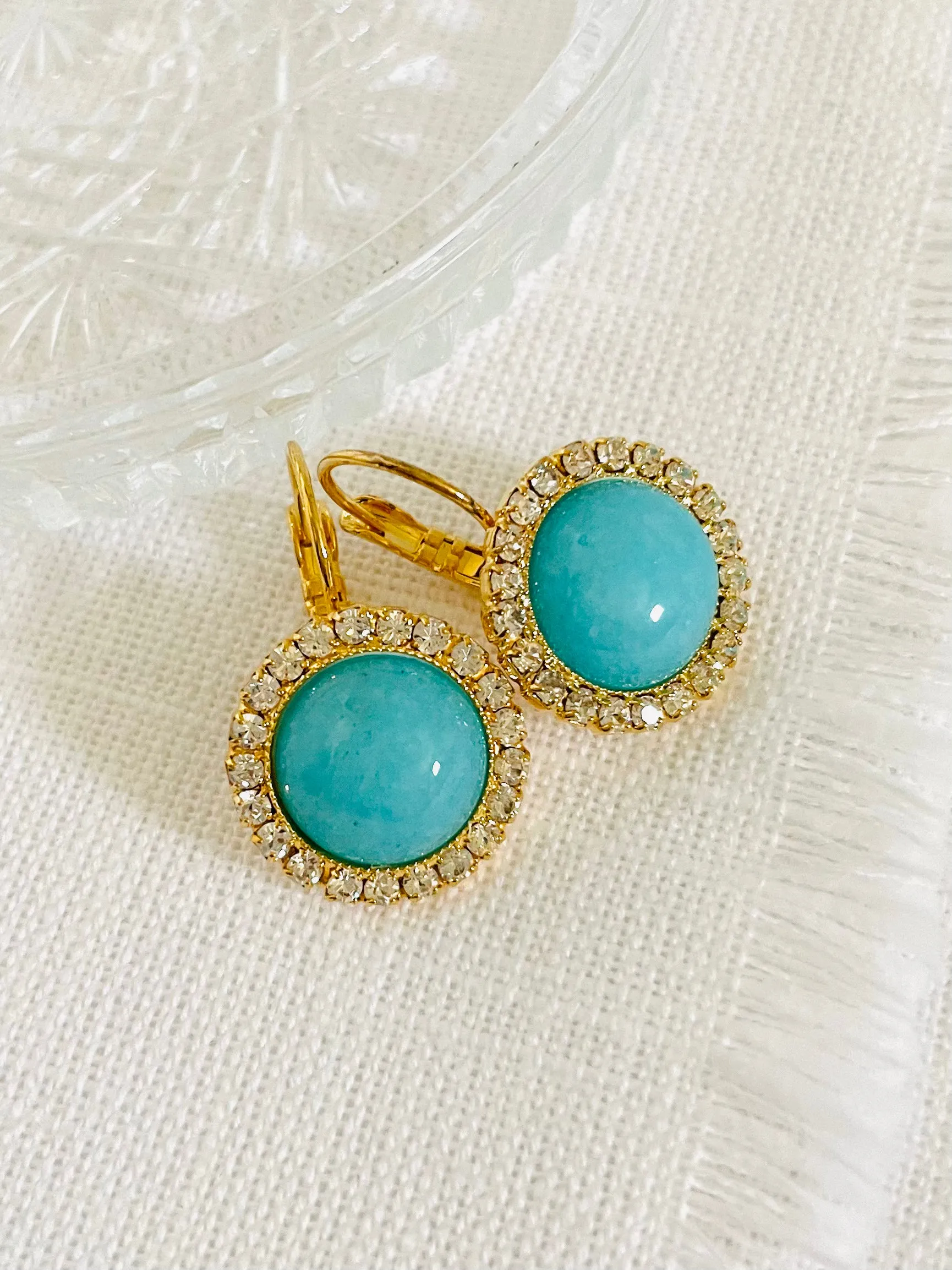 Crystal & Turquoise Earrings