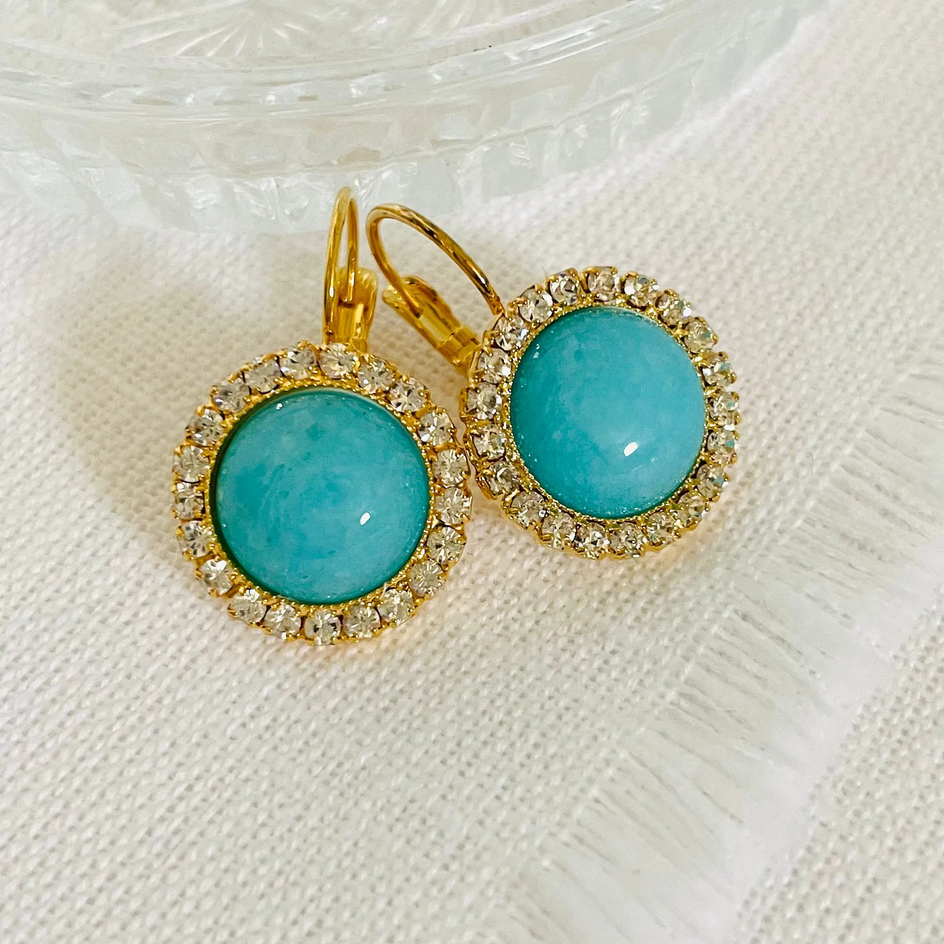 Crystal & Turquoise Earrings