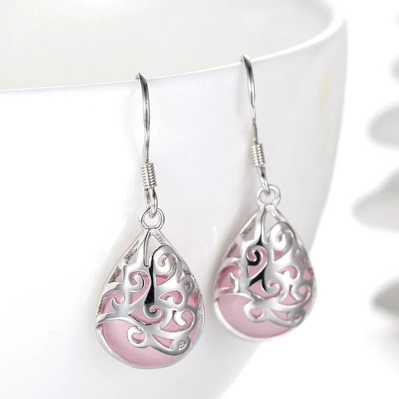 dangle earrings for women jewelry Fashion jewelry luxurious Semi precious Stone Water drop wholesale