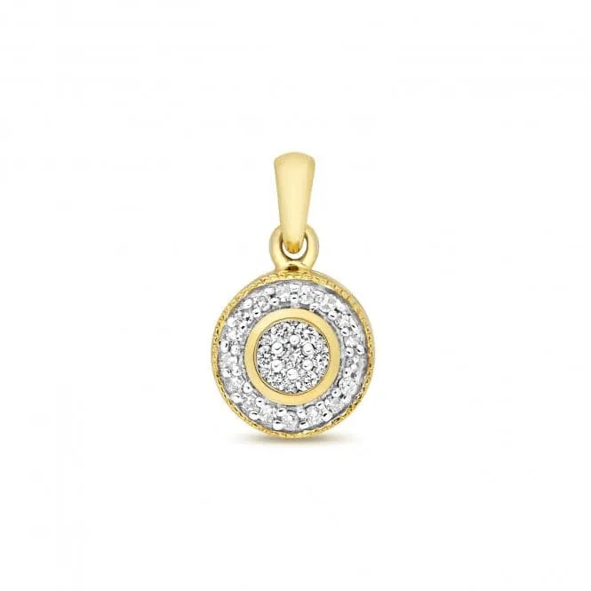 Diamond Jewellery 9ct Gold Diamond Pendant Set PD130