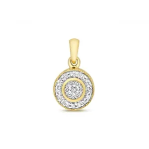 Diamond Jewellery 9ct Gold Diamond Pendant Set PD130