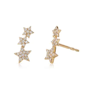 DIAMOND STAR CLIMBER EARRINGS