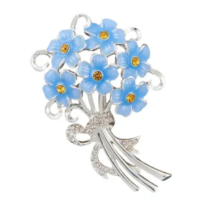 Equilibrium Forget Me Not Silver Plated Brooch