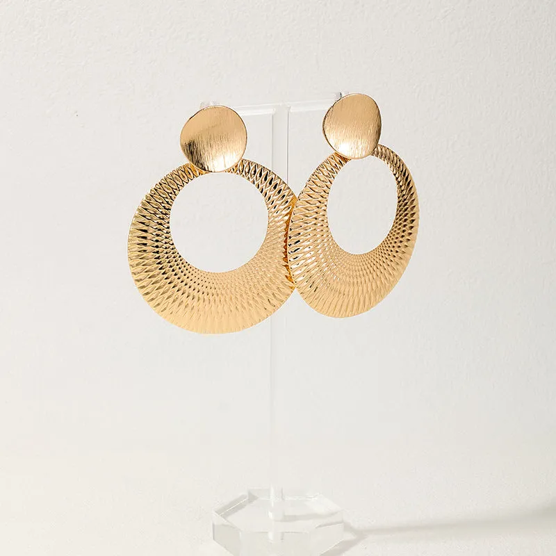 Exquisite Vienna Verve Metal Circular Earrings for Women