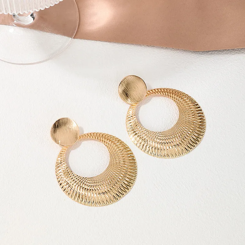 Exquisite Vienna Verve Metal Circular Earrings for Women