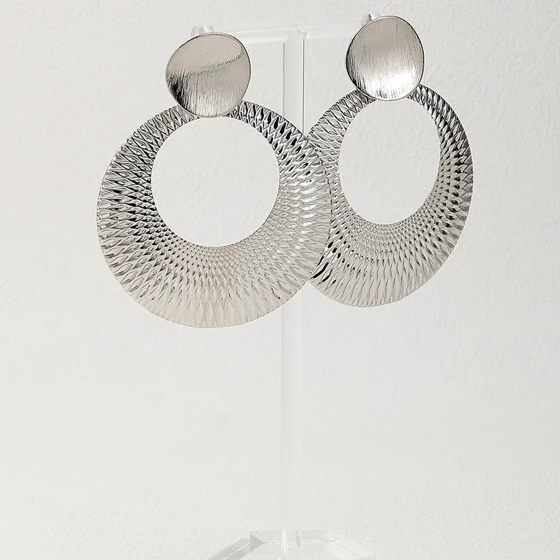 Exquisite Vienna Verve Metal Circular Earrings for Women