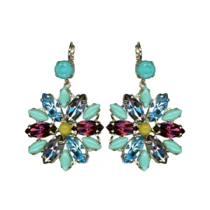 Extra Luxurious Marquise Cluster Leverback Earrings in "Veranda Vineyard" *Custom*