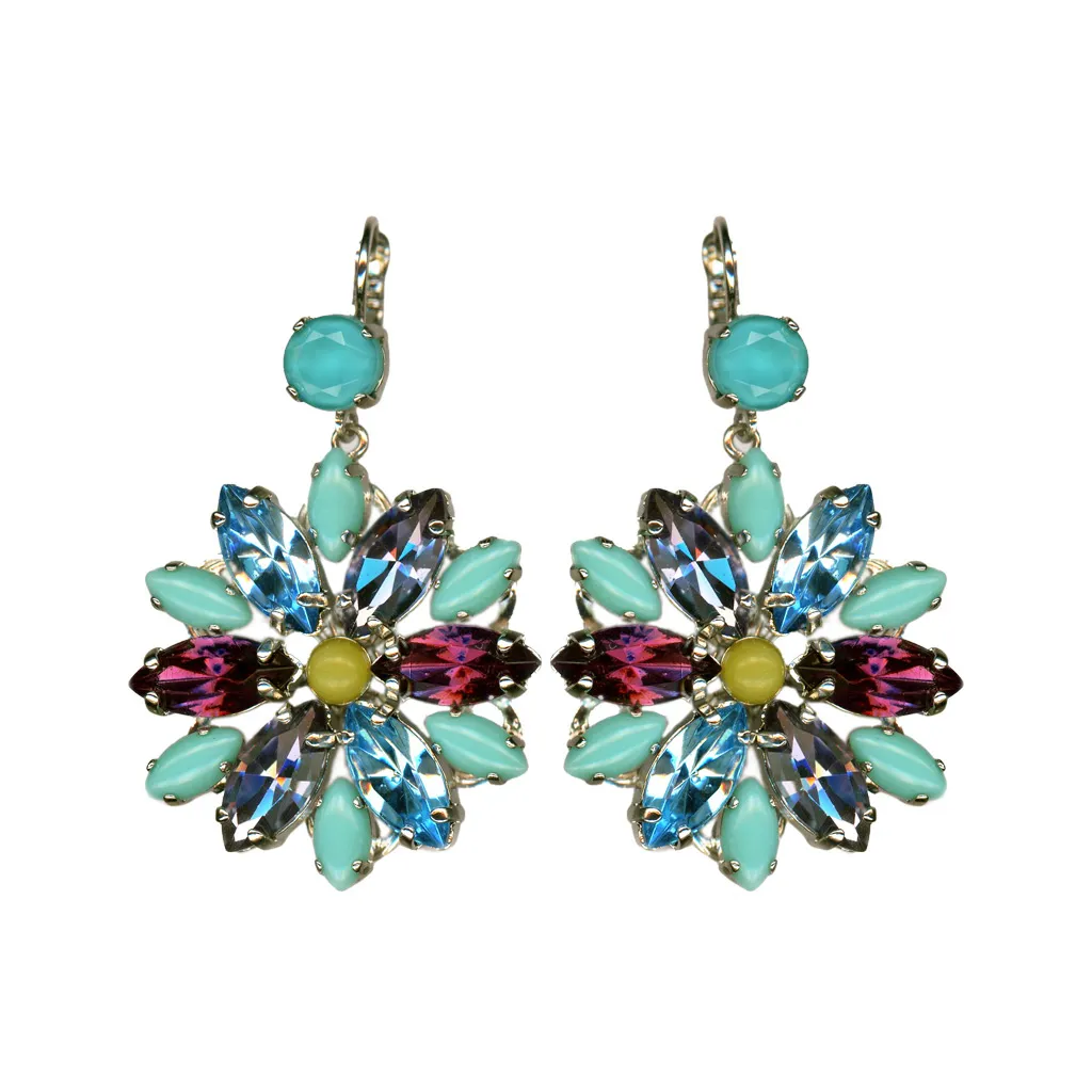 Extra Luxurious Marquise Cluster Leverback Earrings in "Veranda Vineyard" *Custom*