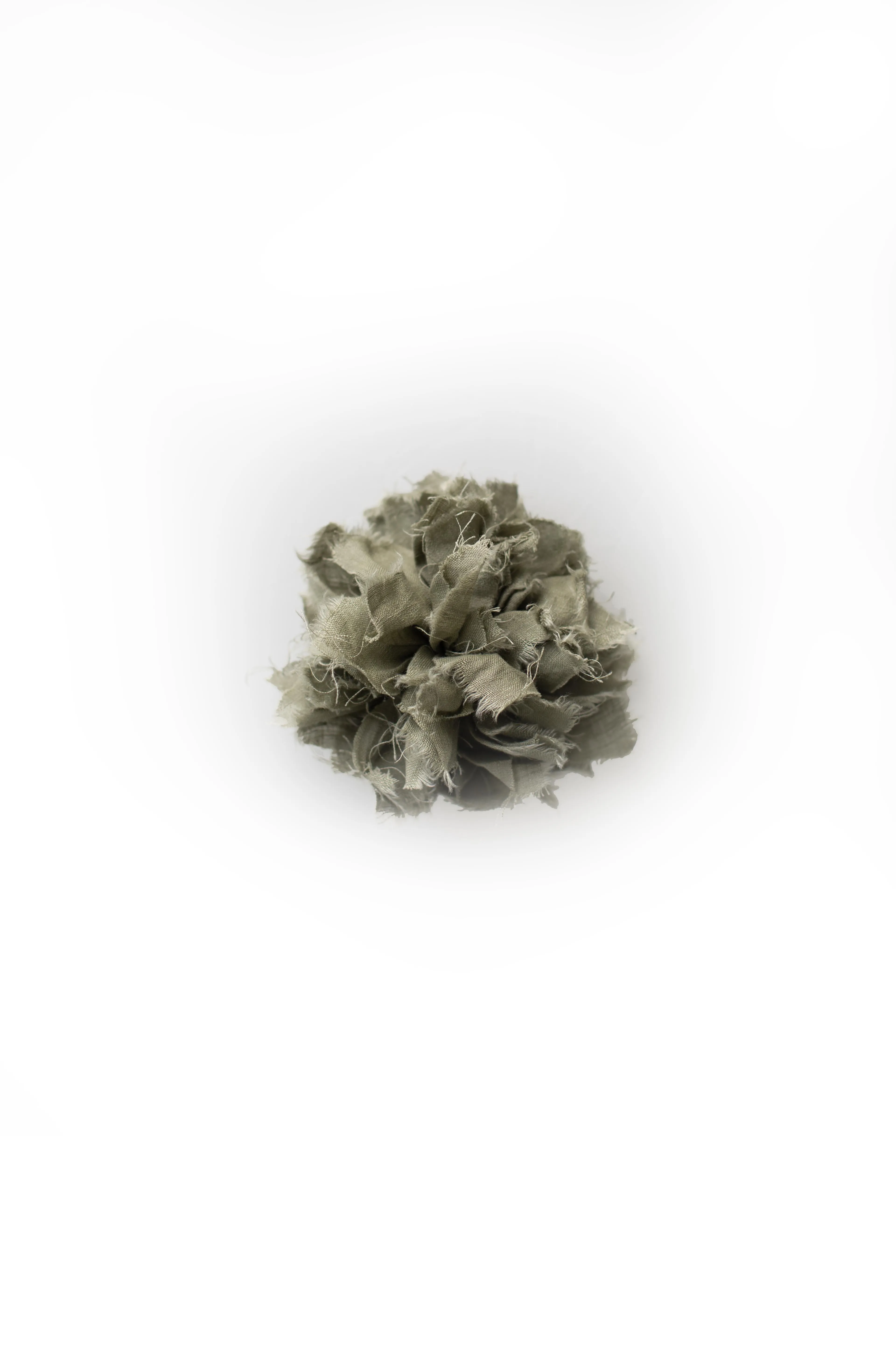 Fabric Flower Brooch | Silver Sage