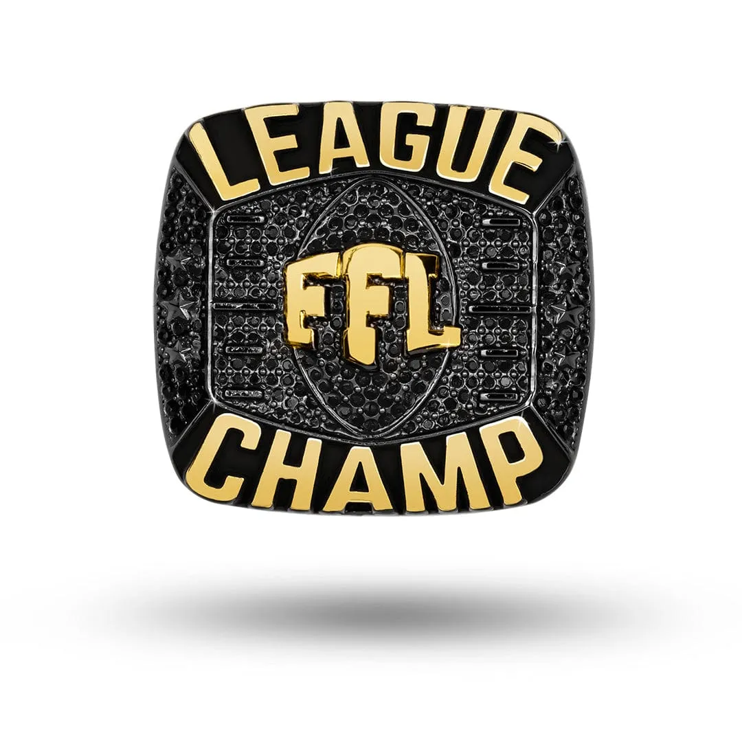 Fantasy Football Elite Championship Ring - Black/Gold