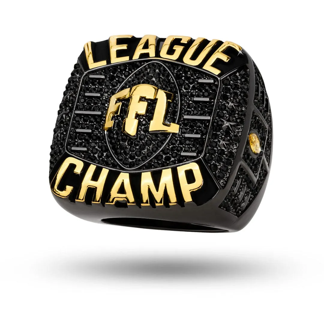 Fantasy Football Elite Championship Ring - Black/Gold