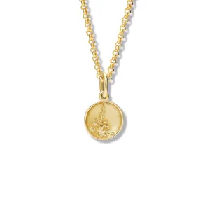 Foxglove Necklace Pendant Yellow Gold