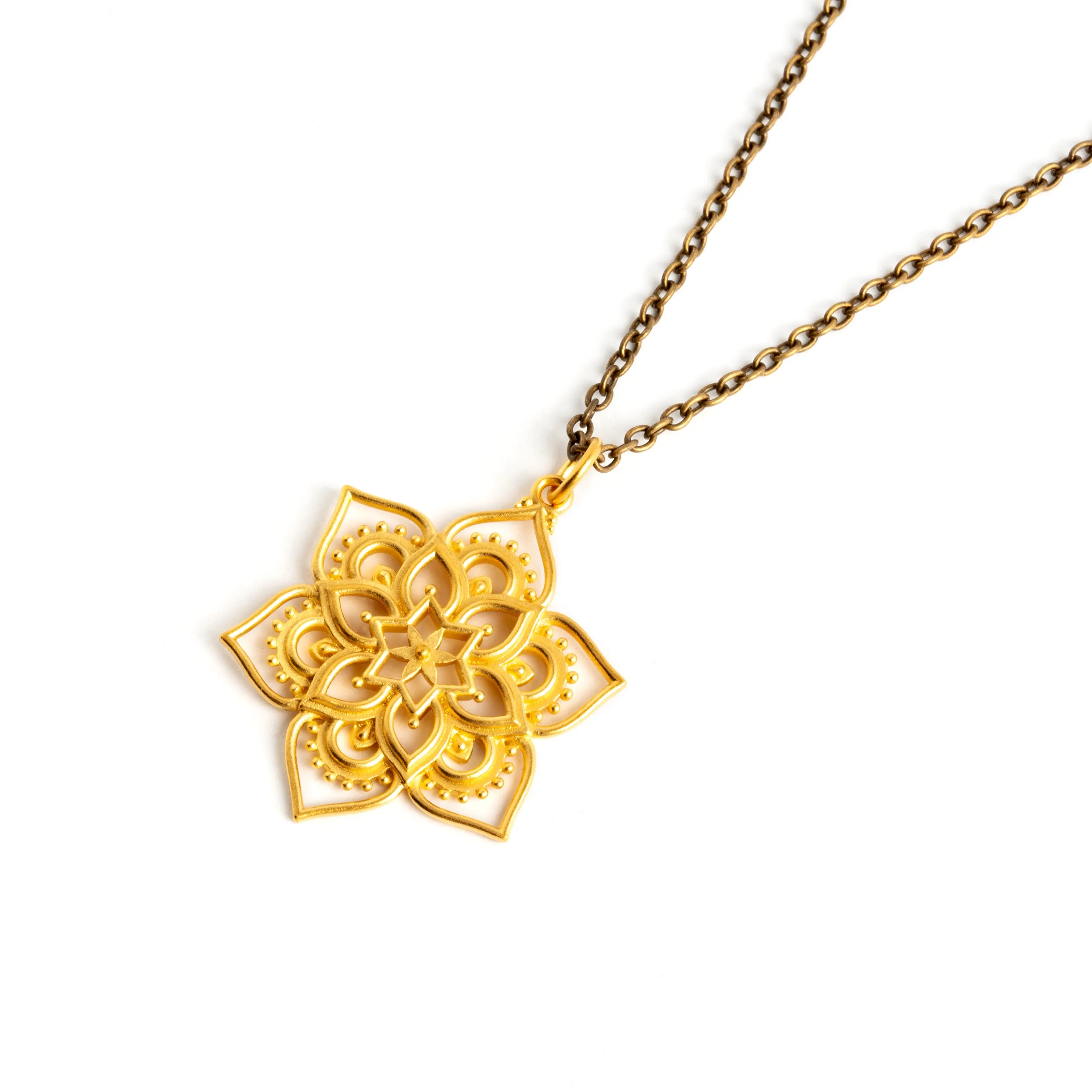 Gold Vinyasa Mandala Necklace