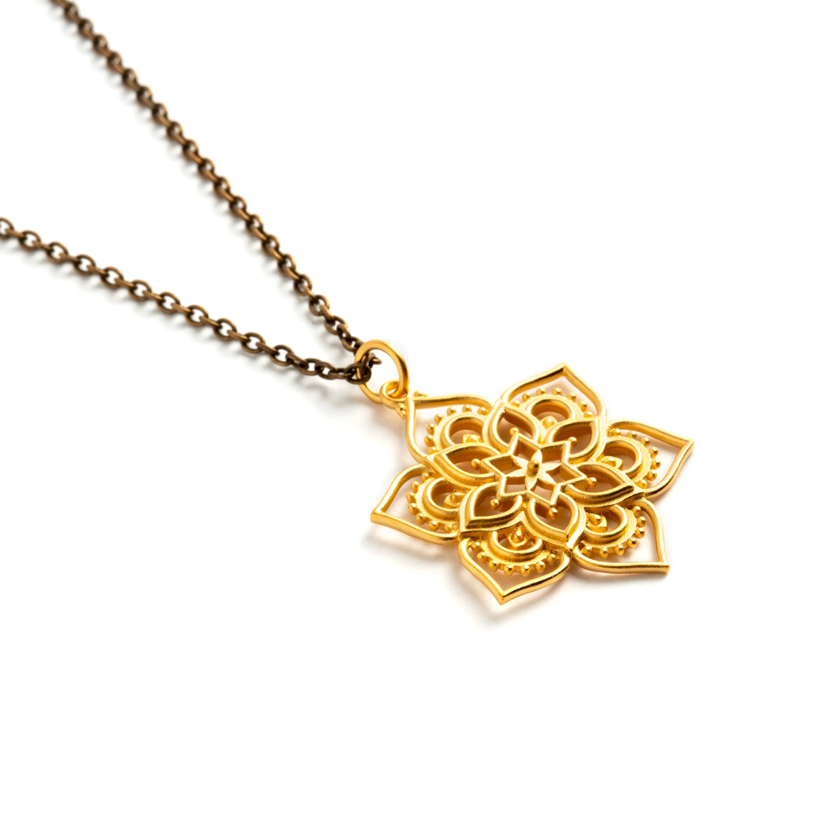 Gold Vinyasa Mandala Necklace