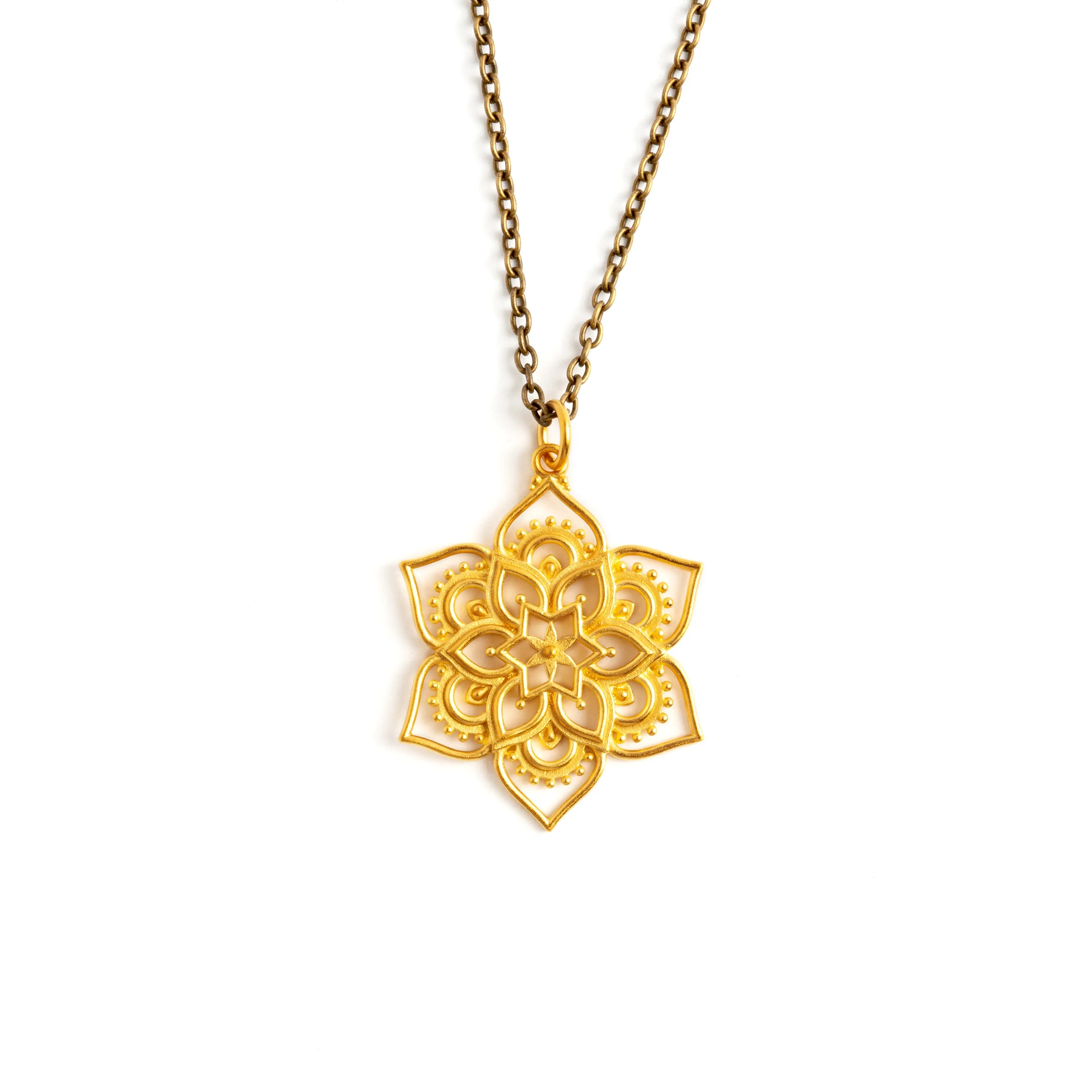 Gold Vinyasa Mandala Necklace