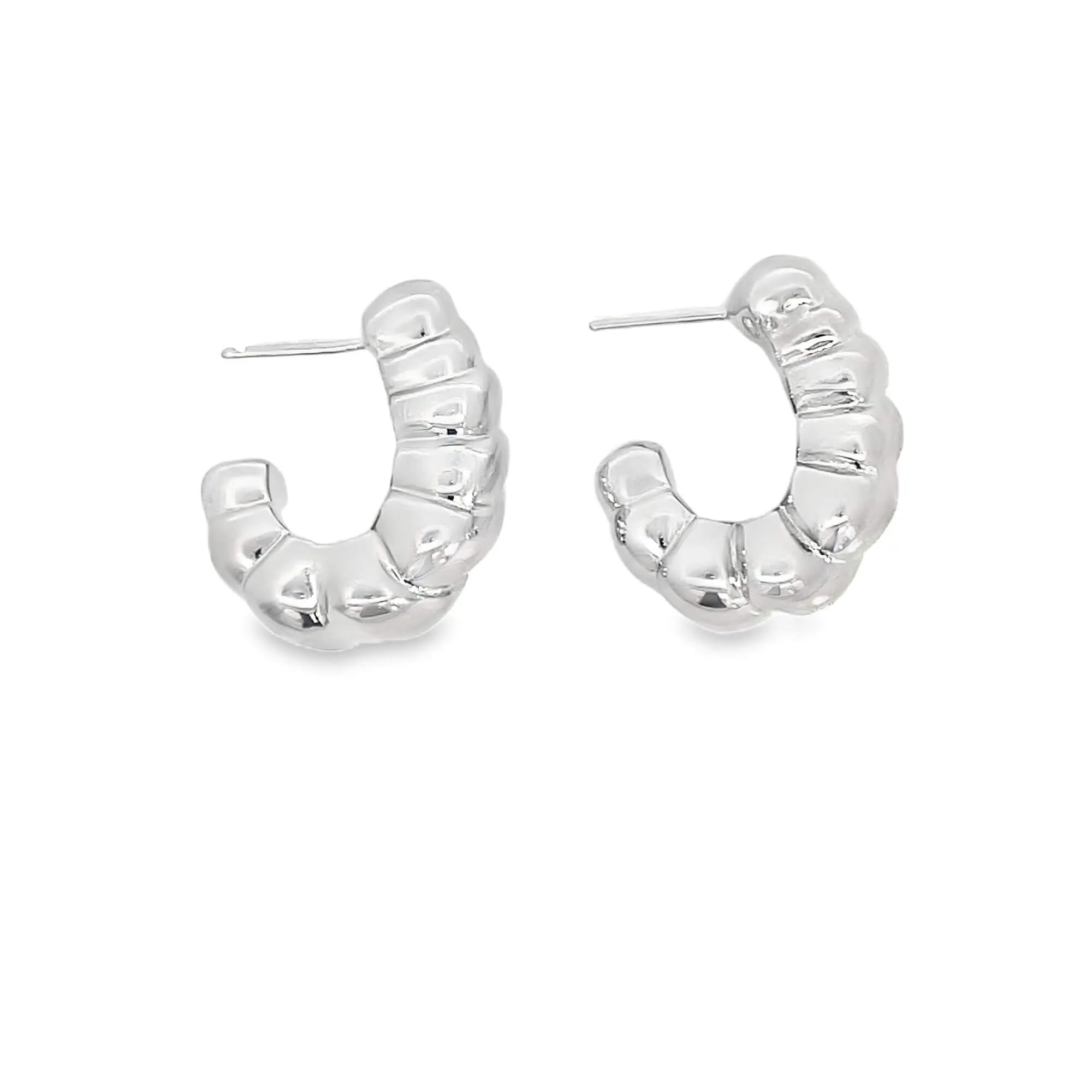 High End Exclusive Small Round Twisted Earrings