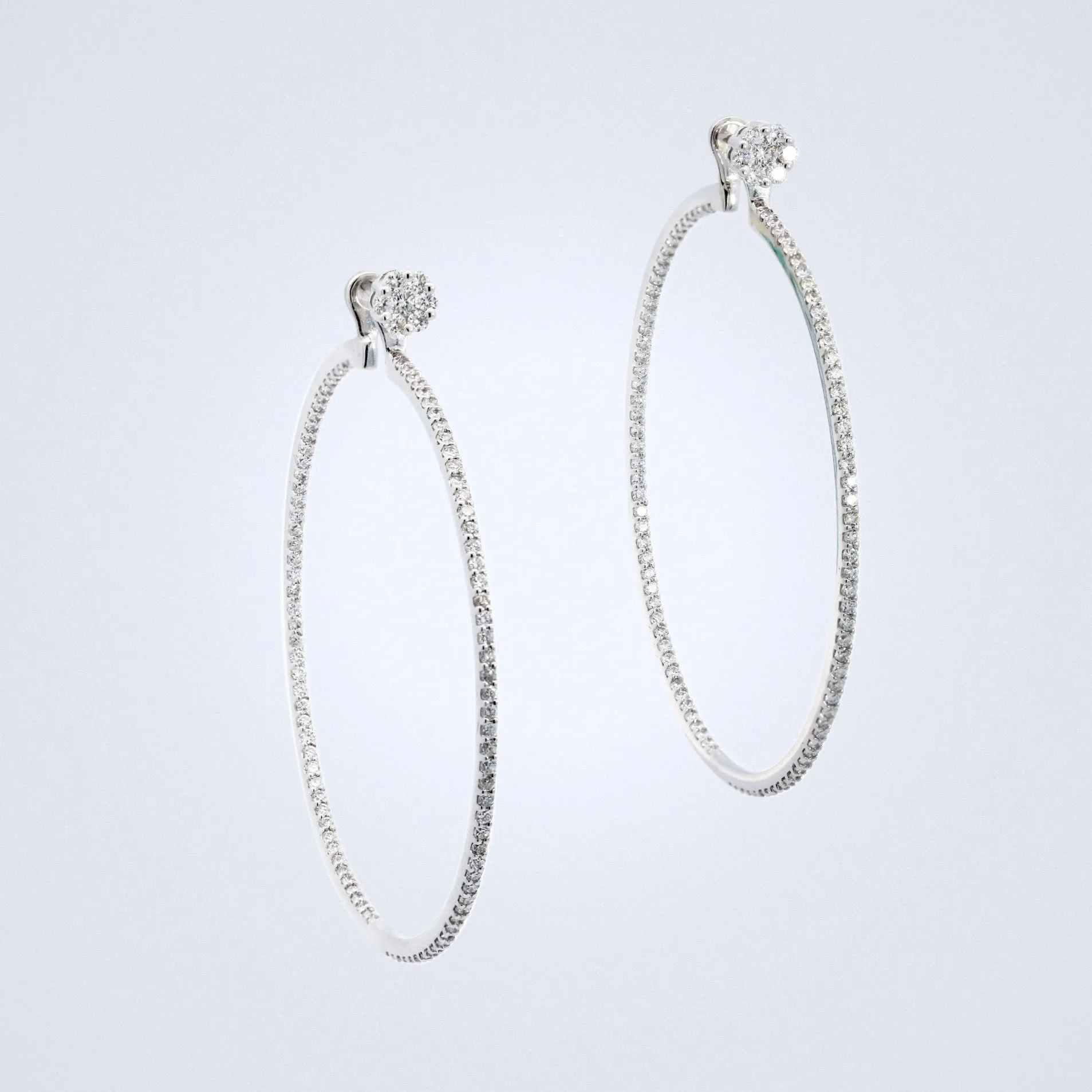 Interchangeable Hoop Diamond Earrings