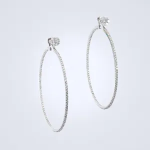 Interchangeable Hoop Diamond Earrings