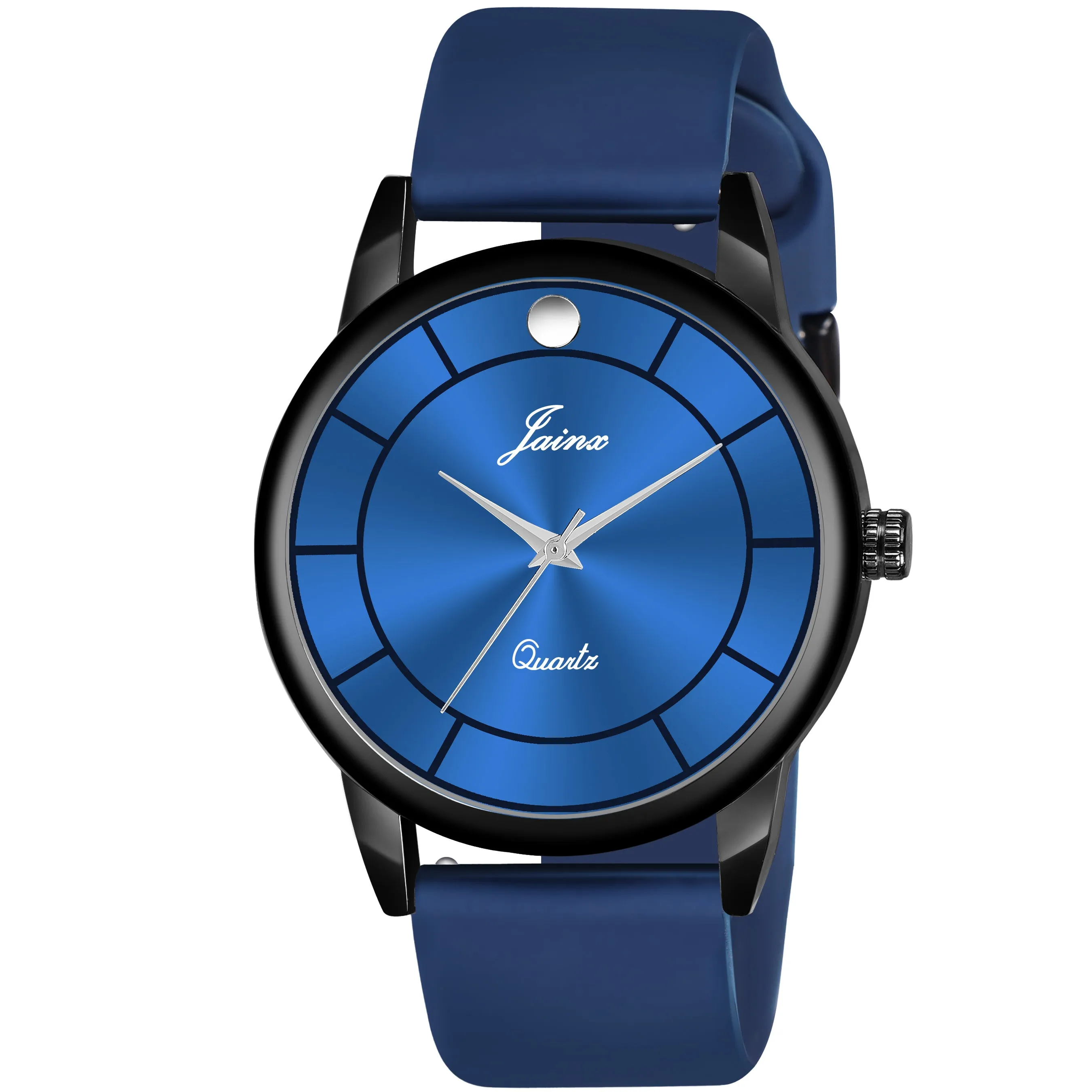 Jainx Blue Silicone Band Analog Watch - For Men JM7164