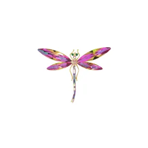 Large Crystal Dragonfly Brooch