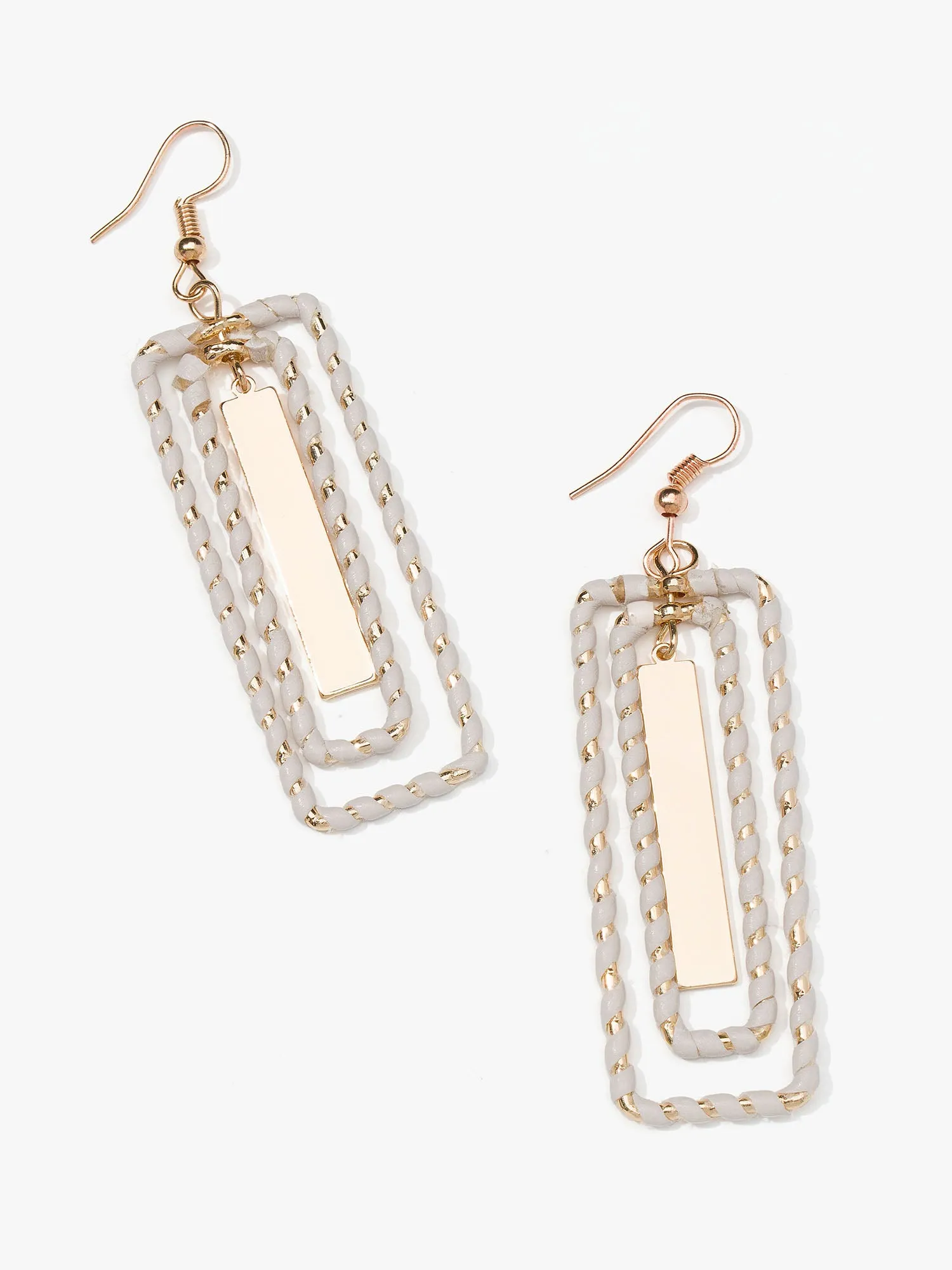 Layered Rectangle Cutout Earrings