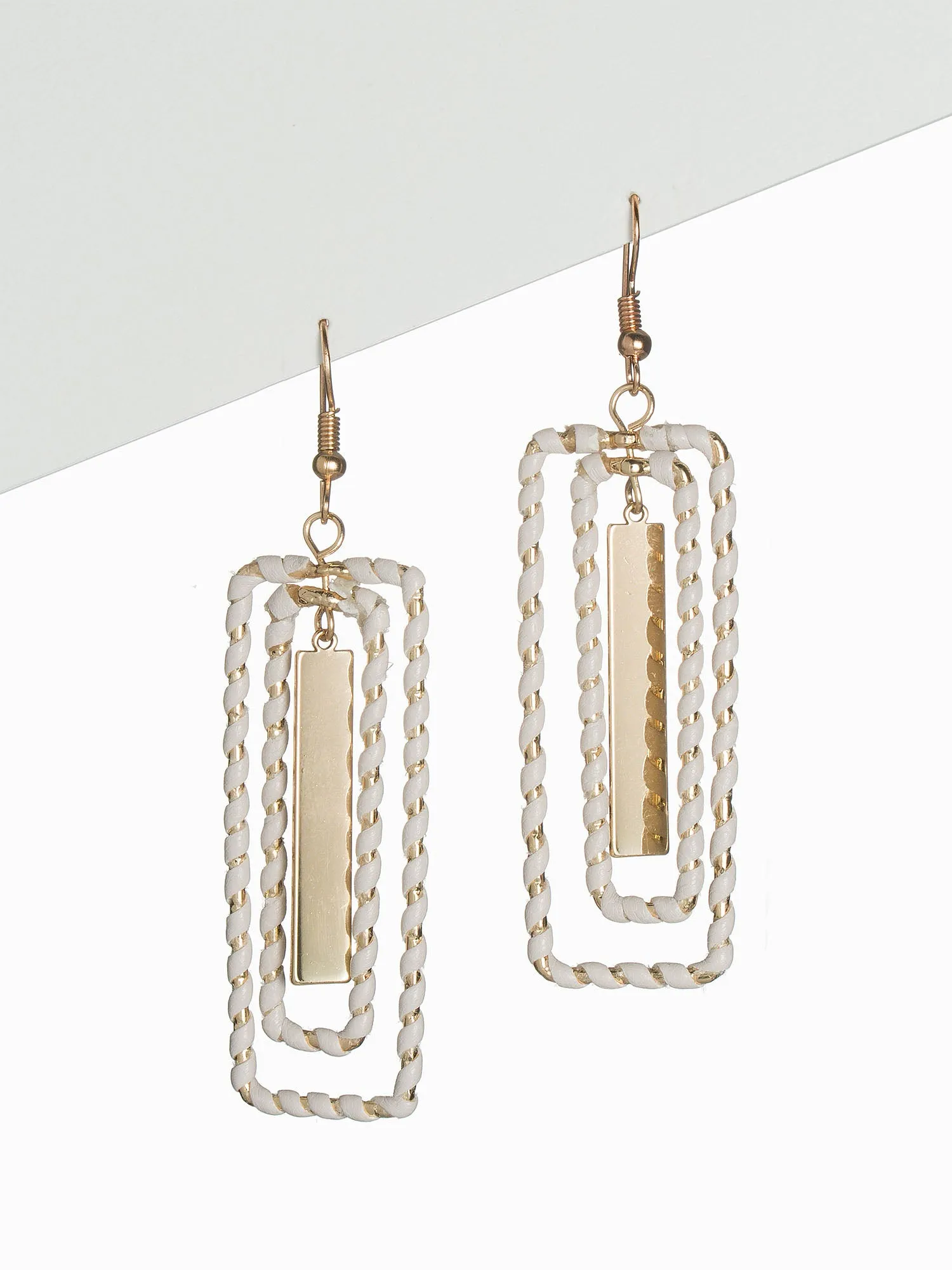 Layered Rectangle Cutout Earrings