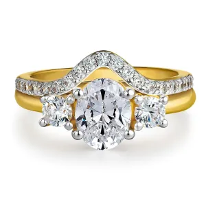 Majestic Oval Trilogy Ring Set