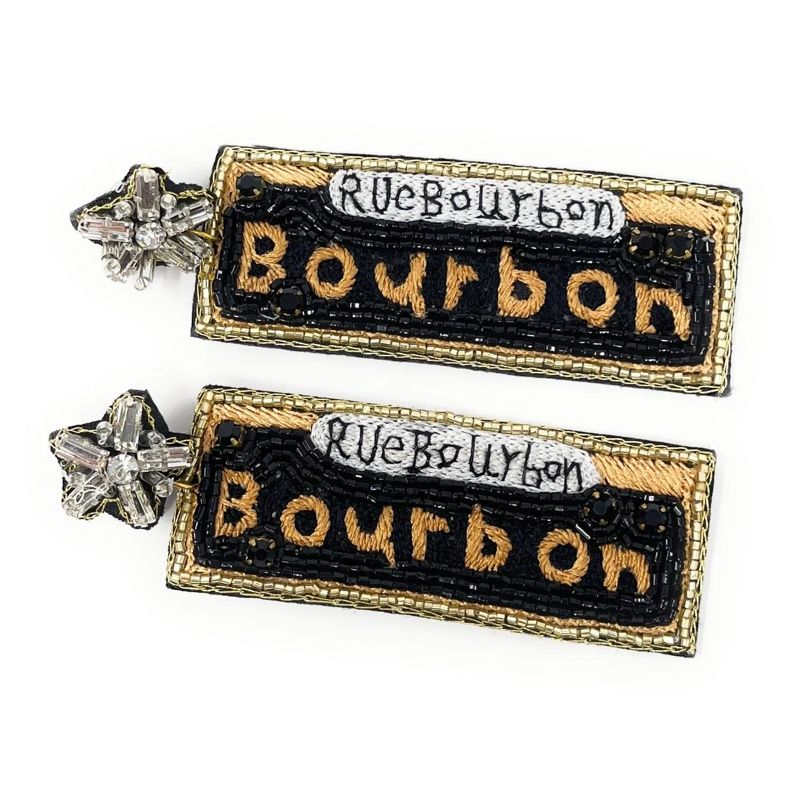 Mardi Gras Rue Bourbon Beaded Earrings