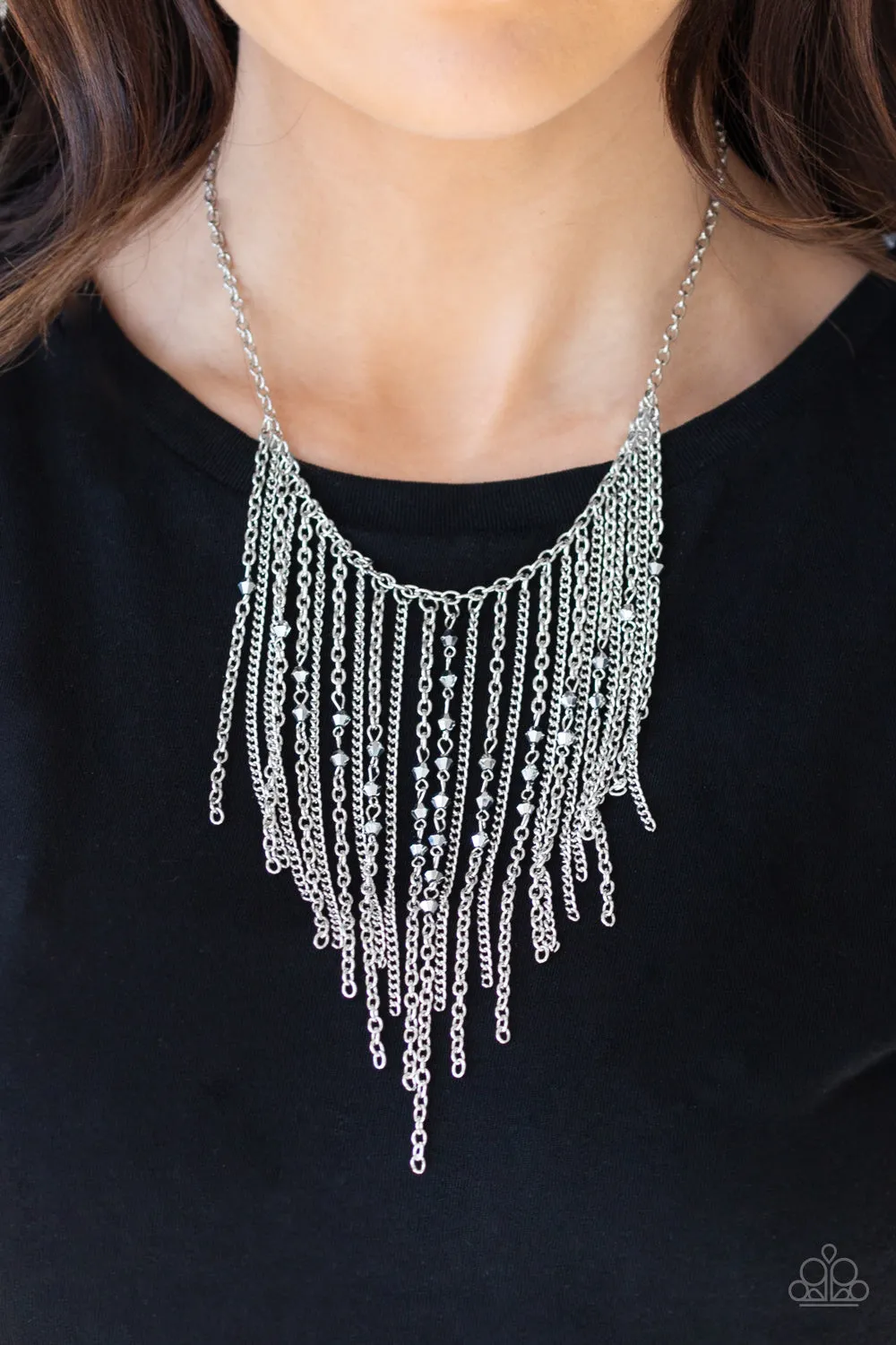 Necklace First Class Fringe - Silver LOP N96